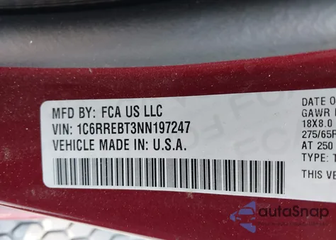 2022 Ram 1500 Big Horn 4X2 6'4 Box from USA, damaged, VIN 1C6RREBT3NN197247